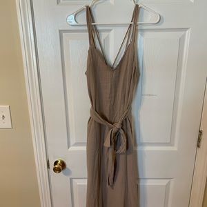 Zara Tan Midi Dress Size S